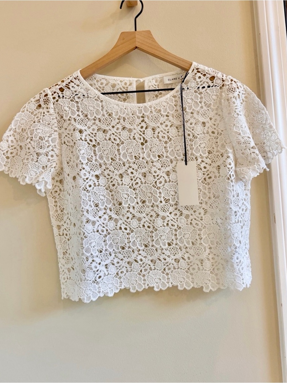 Clare V Loulou Top - Milk Lace 
Original Price: $275 NWT